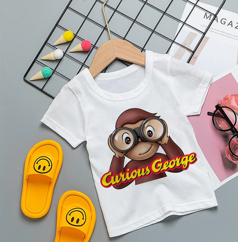Baby Clothing Sale - Curious George Cartoon-Print T-Shirt für Kinder