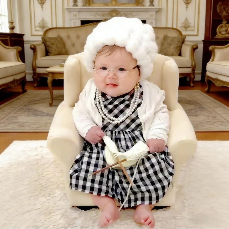 Baby Clothing Gifts - Neugeborenen-Fotografie-Requisiten: Oma-Outfit für Babymädchen, Opa-Kostüm für
