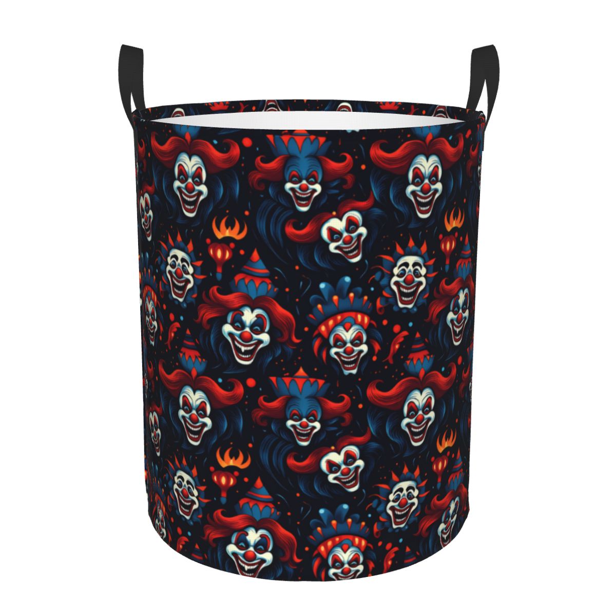Baby Clothing Hamper - Halloween Rot-Blauer Böser Clown Wäschekorb Faltbarer