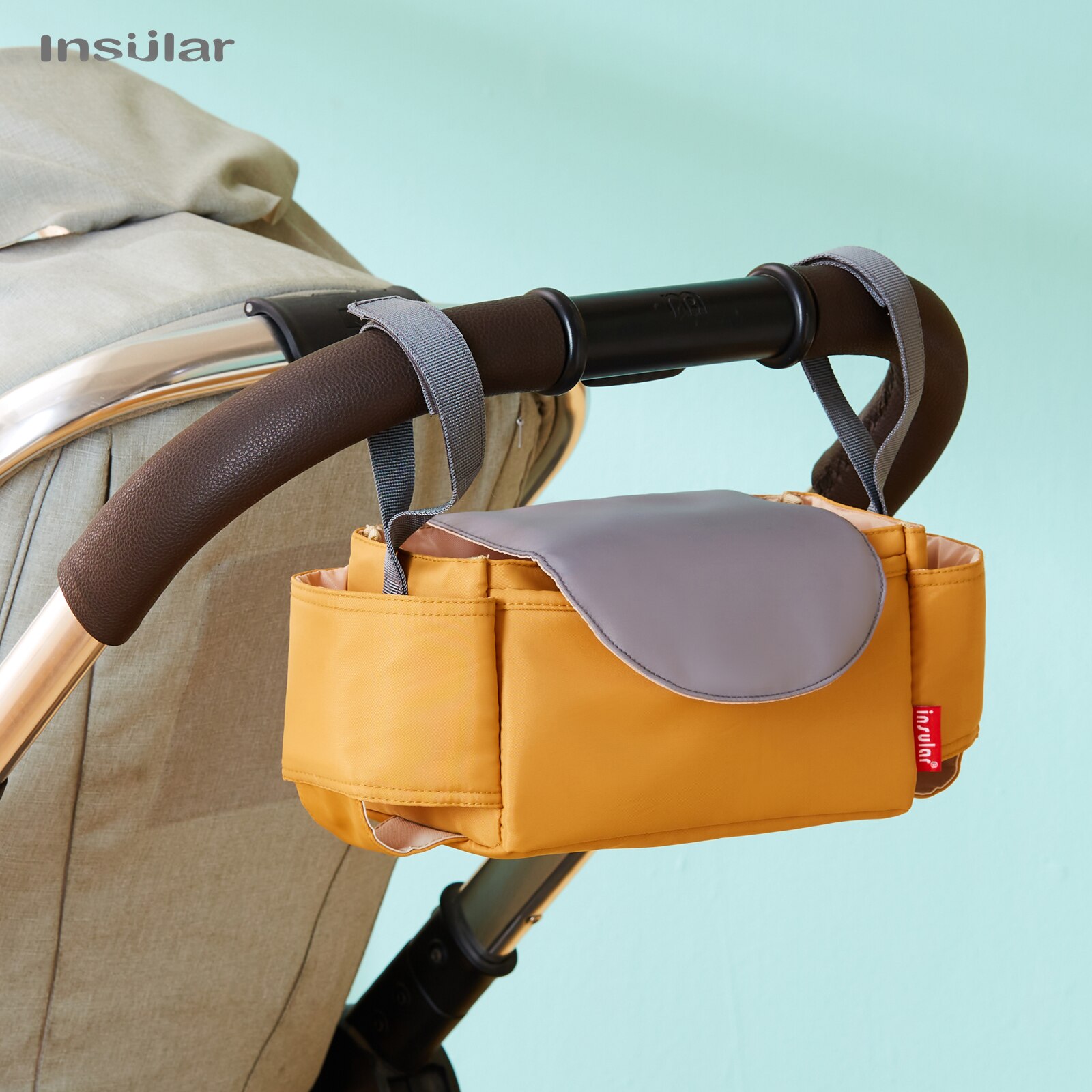 Baby Clothing Hamper - INSULAR Kinderwagen-Organizer, Wickeltasche mit Becherhalter, Hängekorb,