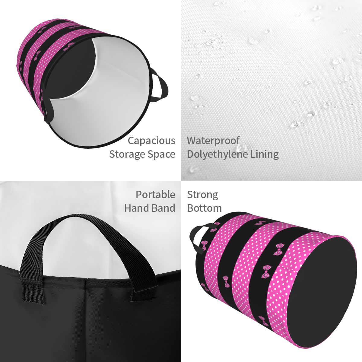 Benutzer definierte rosa Minni – Baby Clothing Hamper Bewertung und Preis
